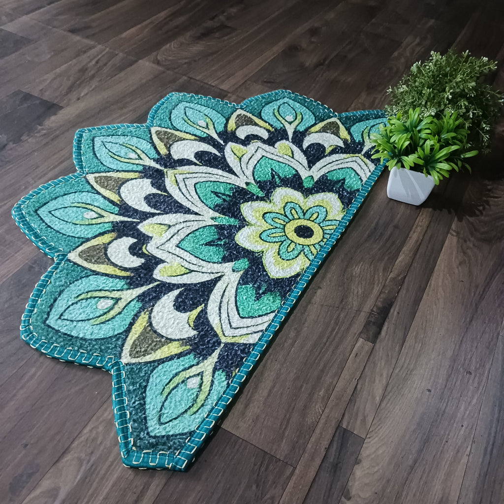Storilane Floor Mats in Beautiful Rangoli Design | Anti Slip, Durable & Washable | Outdoor & Indoor
