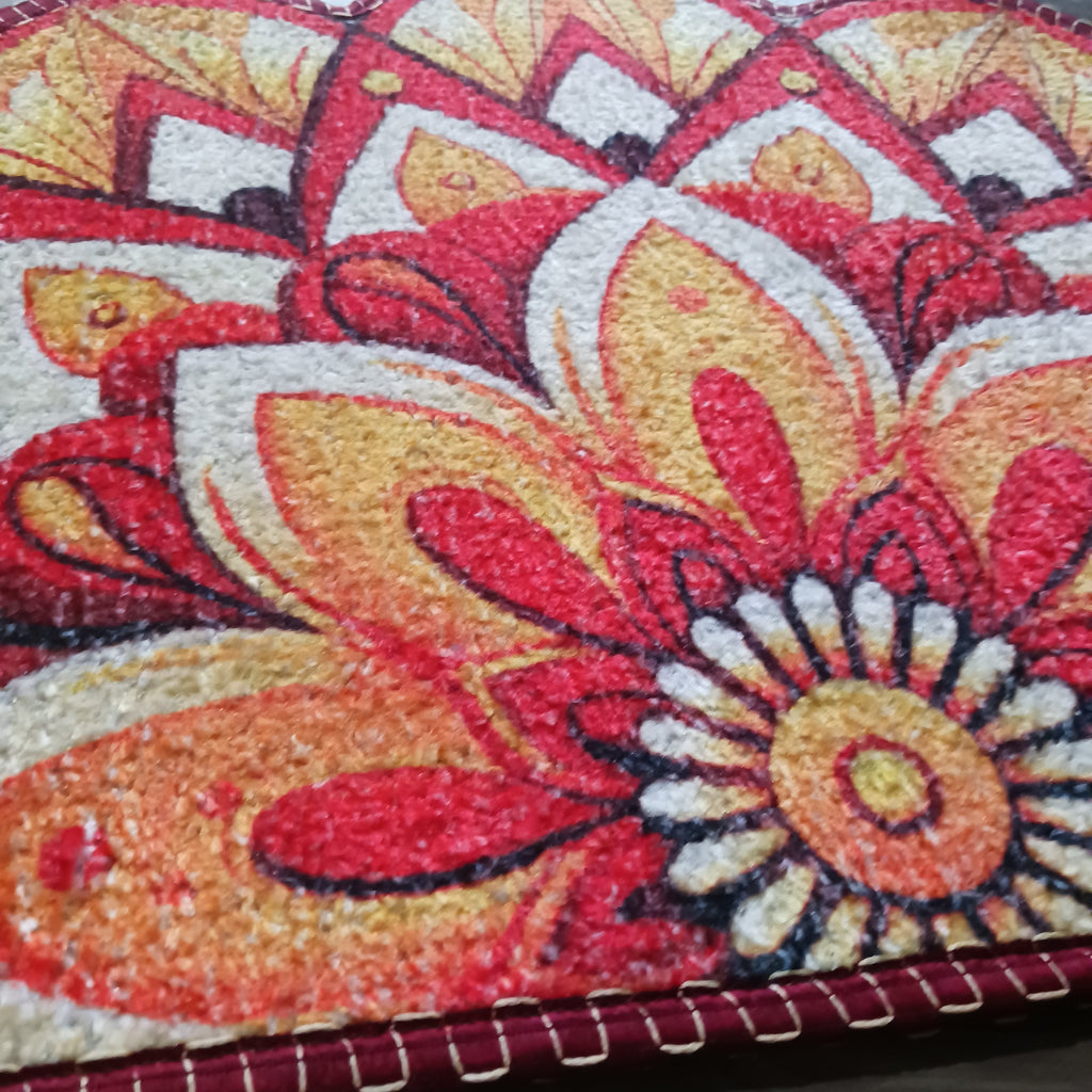 Storilane Floor Mats in Beautiful Rangoli Design | Anti Slip, Durable & Washable | Outdoor & Indoor