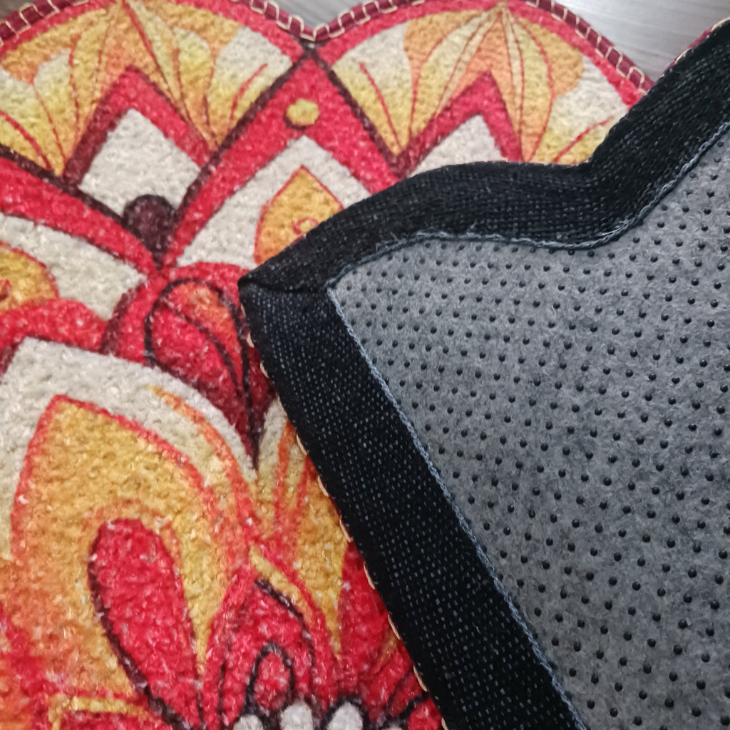 Storilane Floor Mats in Beautiful Rangoli Design | Anti Slip, Durable & Washable | Outdoor & Indoor