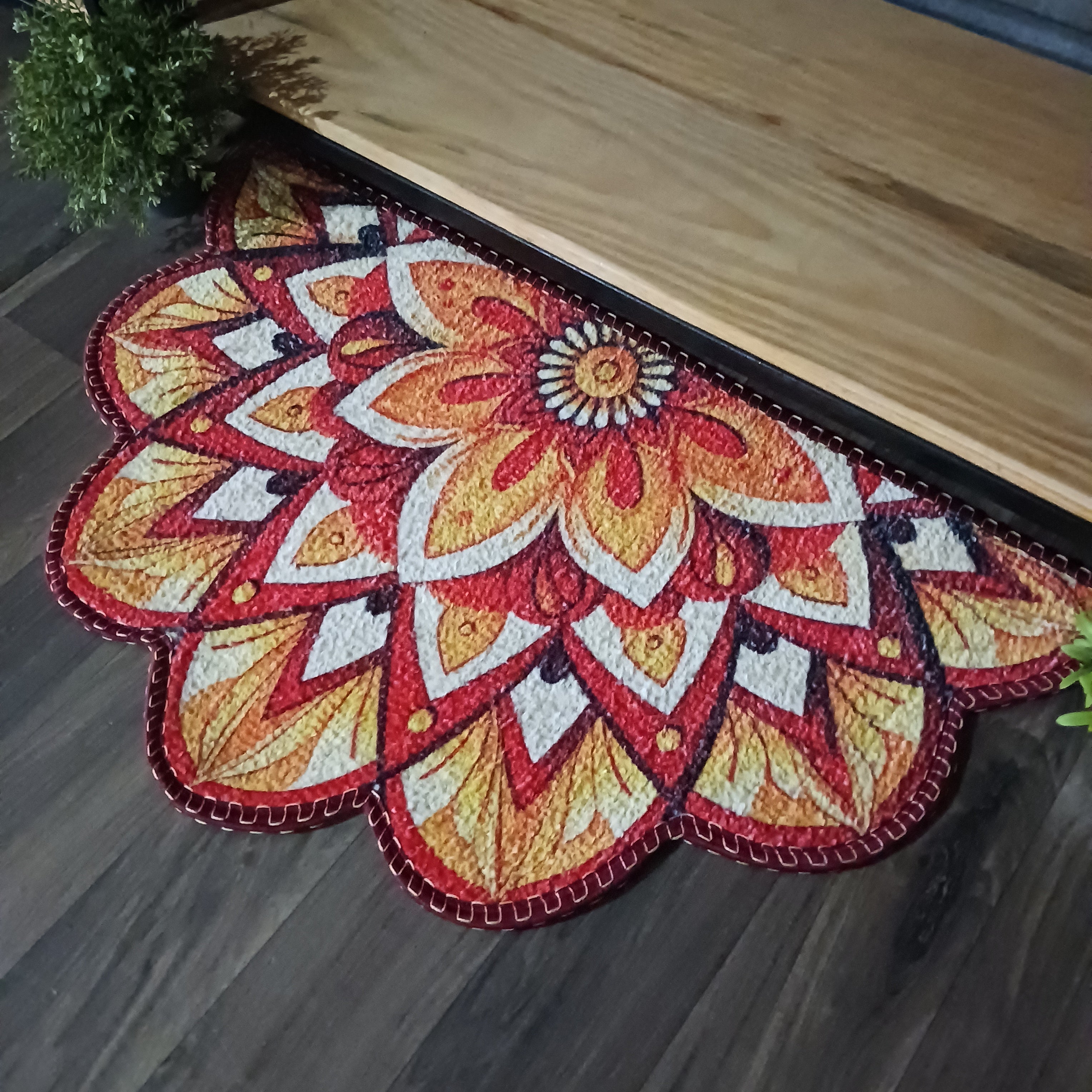 Storilane Floor Mats in Beautiful Rangoli Design | Anti Slip, Durable & Washable | Outdoor & Indoor