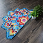 Storilane Floor Mats in Beautiful Rangoli Design | Anti Slip, Durable & Washable | Outdoor & Indoor