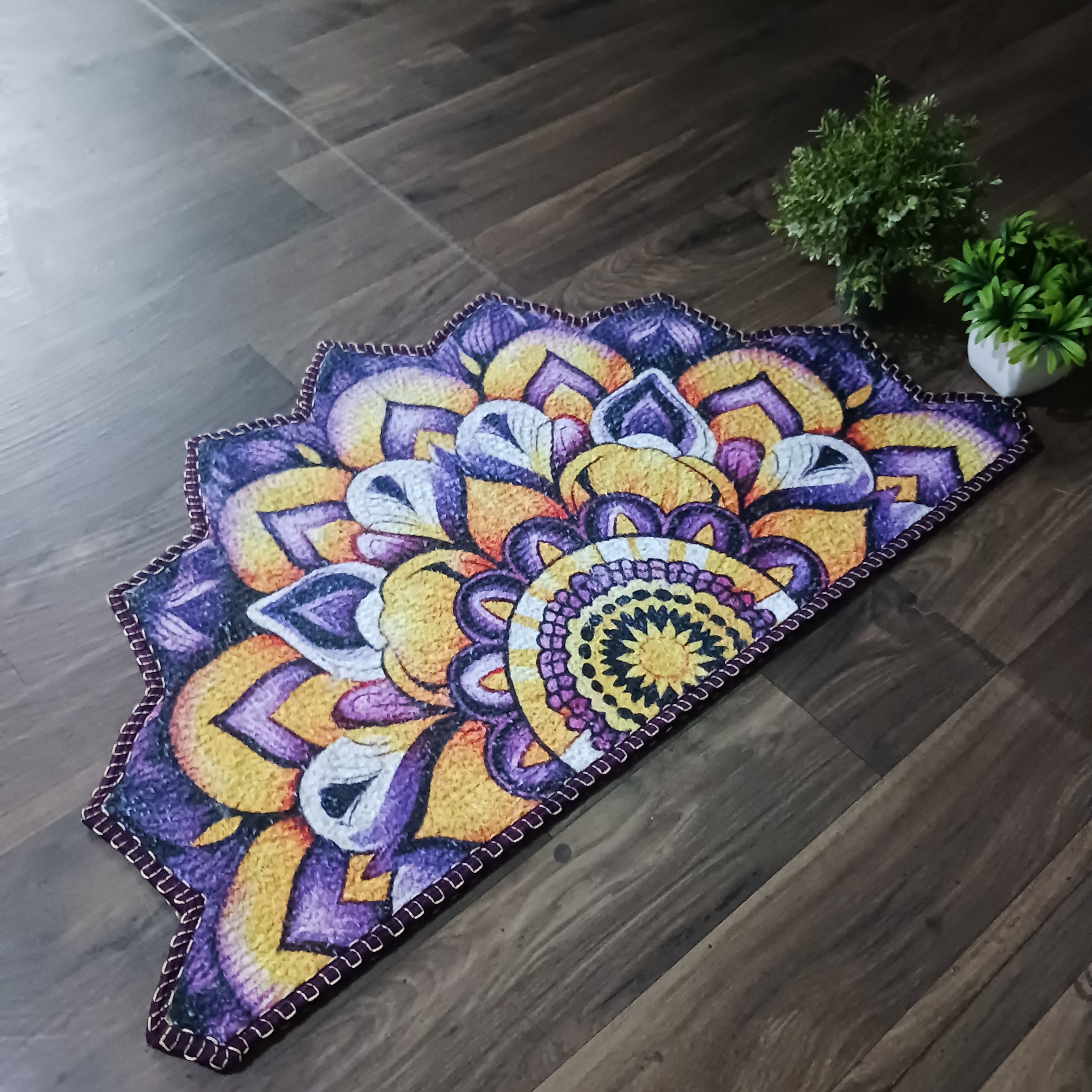 Storilane Floor Mats in Beautiful Rangoli Design | Anti Slip, Durable & Washable | Outdoor & Indoor