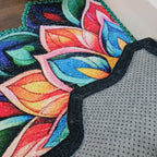 Storilane Floor Mats in Beautiful Rangoli Design | Anti Slip, Durable & Washable | Outdoor & Indoor