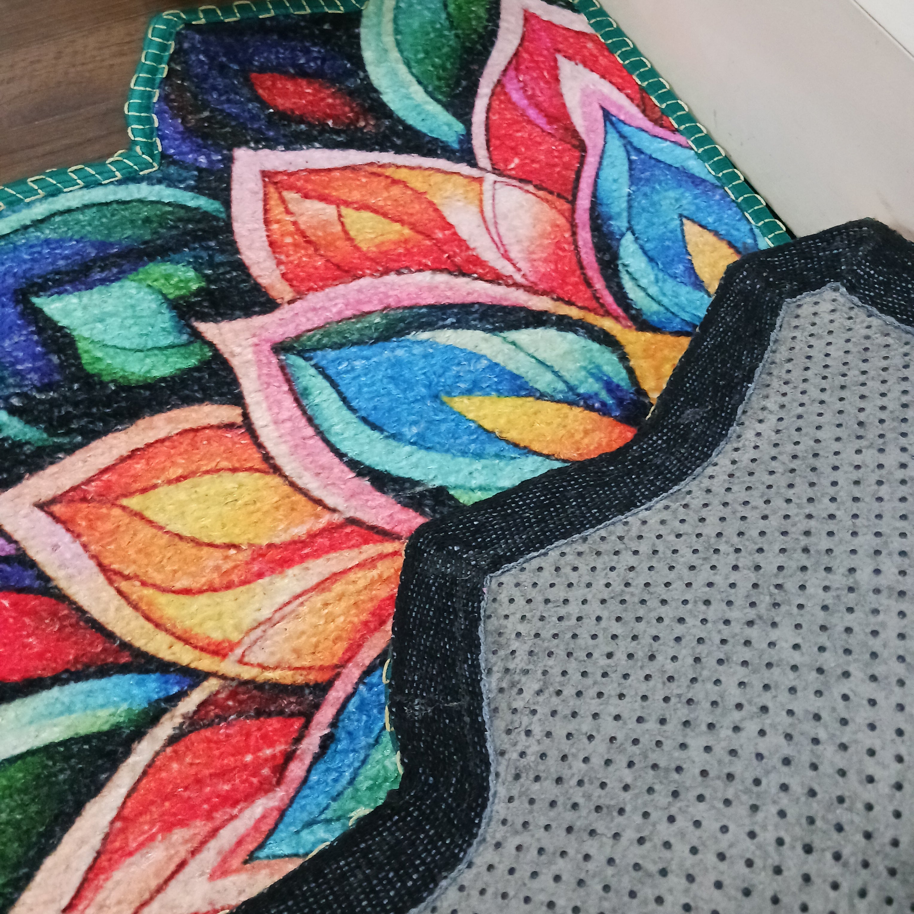 Storilane Floor Mats in Beautiful Rangoli Design | Anti Slip, Durable & Washable | Outdoor & Indoor