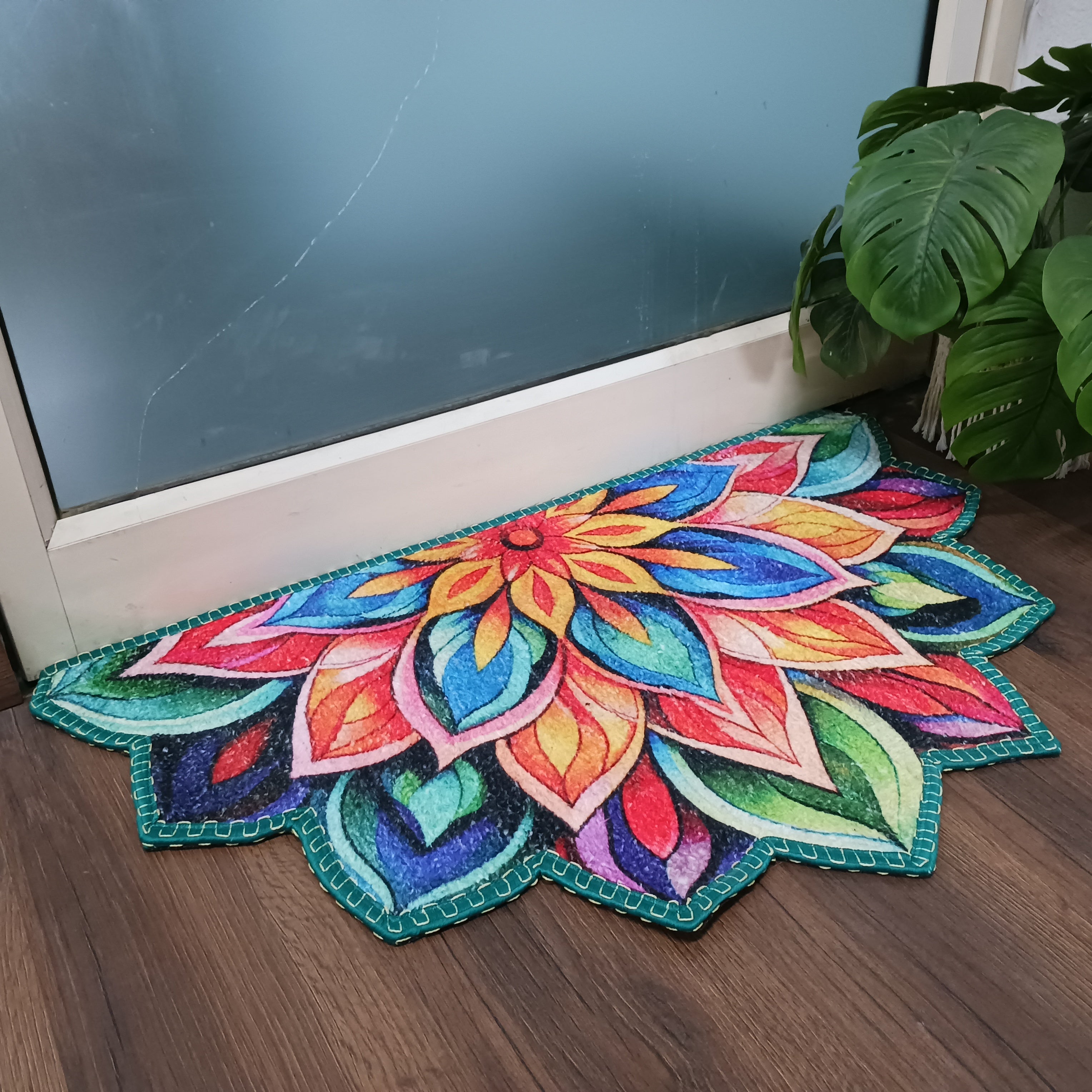 Storilane Floor Mats in Beautiful Rangoli Design | Anti Slip, Durable & Washable | Outdoor & Indoor