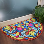 Storilane Floor Mats in Beautiful Rangoli Design | Anti Slip, Durable & Washable | Outdoor & Indoor