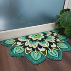 Storilane Floor Mats in Beautiful Rangoli Design | Anti Slip, Durable & Washable | Outdoor & Indoor