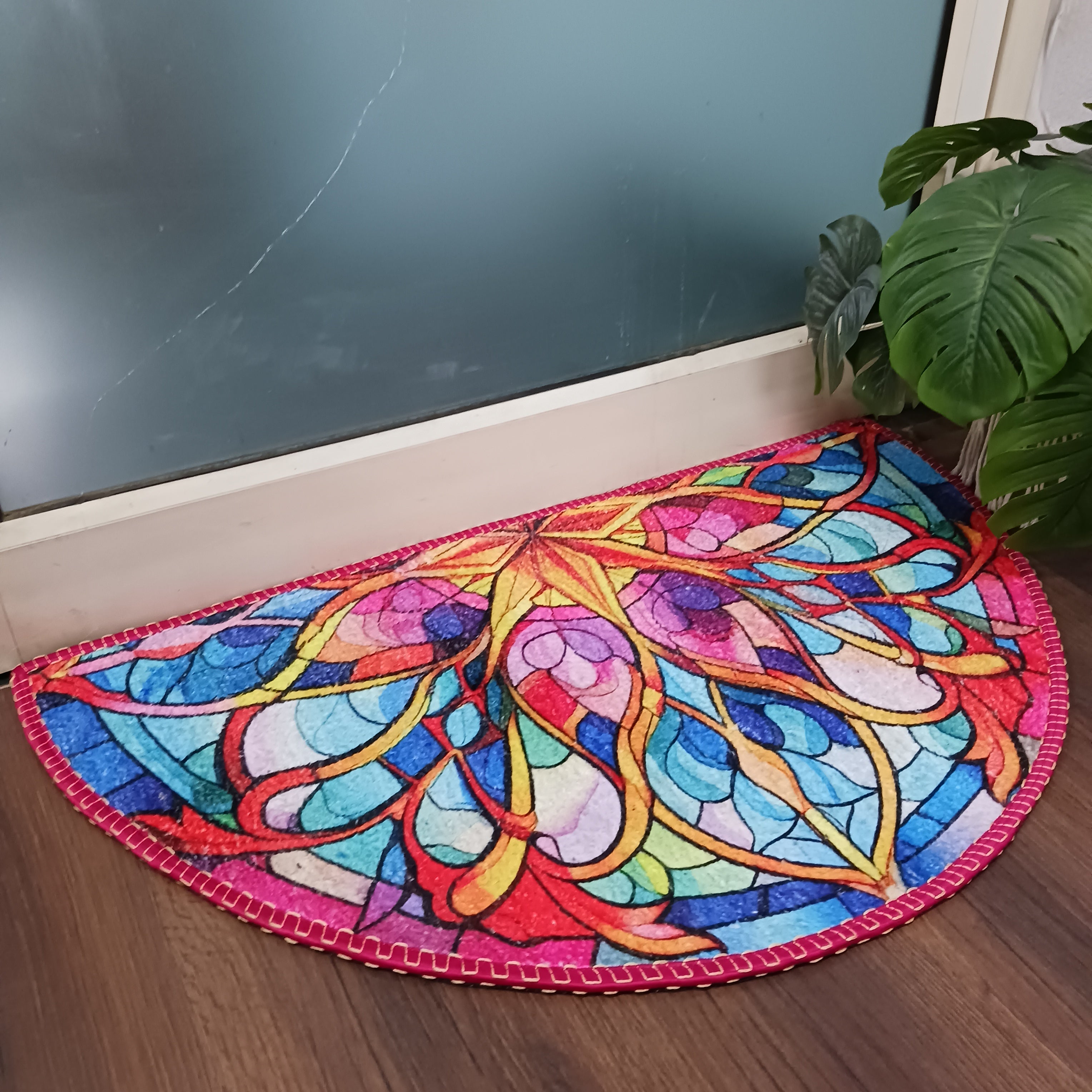 Storilane Floor Mats in Beautiful Rangoli Design | Anti Slip, Durable & Washable | Outdoor & Indoor