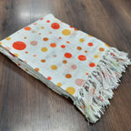 Storilane Polka Dot Reversible Soft Sofa Throw | Modern Design | Virgin Premium Polyester Slub Handloom Sofa Throw
