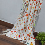 Storilane Polka Dot Reversible Soft Sofa Throw | Modern Design | Virgin Premium Polyester Slub Handloom Sofa Throw