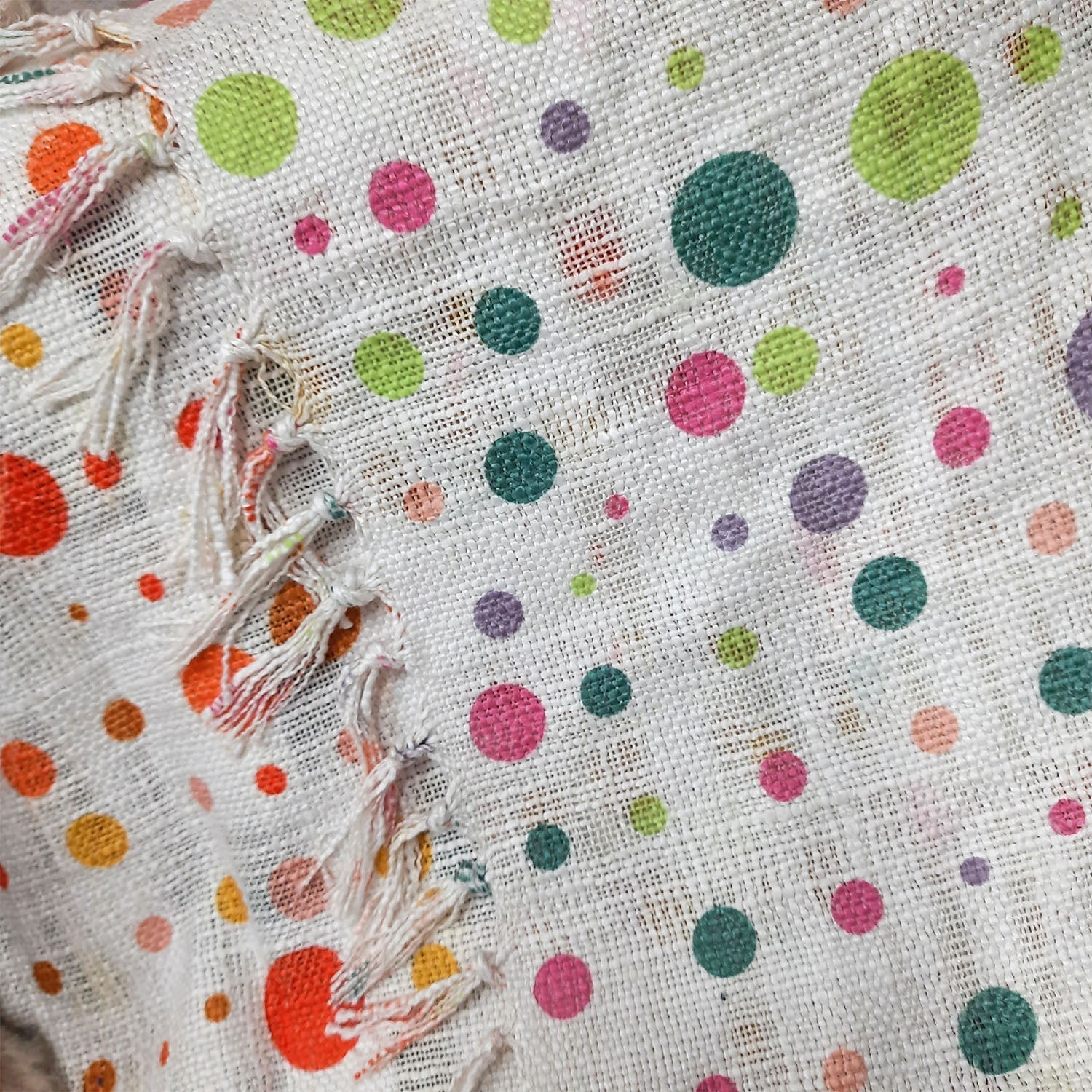 Storilane Polka Dot Reversible Soft Sofa Throw | Modern Design | Virgin Premium Polyester Slub Handloom Sofa Throw