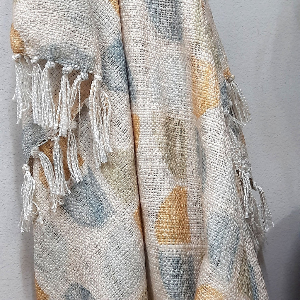 Storilane Sofa Throw | Handloom Weaved Bohemian Blanket with Fringes | Modern Soft Travel Blanket, Throws for Sofas, Armchair, Couch and Bed