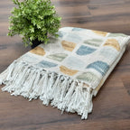 Storilane Sofa Throw | Handloom Weaved Bohemian Blanket with Fringes | Modern Soft Travel Blanket, Throws for Sofas, Armchair, Couch and Bed