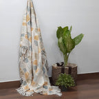 Storilane Sofa Throw | Handloom Weaved Bohemian Blanket with Fringes | Modern Soft Travel Blanket, Throws for Sofas, Armchair, Couch and Bed