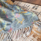 Storilane Sofa Throw for a Chic and Cozy Living Room: Handloom Beautiful Multicolor Traditional Design Virgin Premium Polyester Slub Soft Sofa Throw