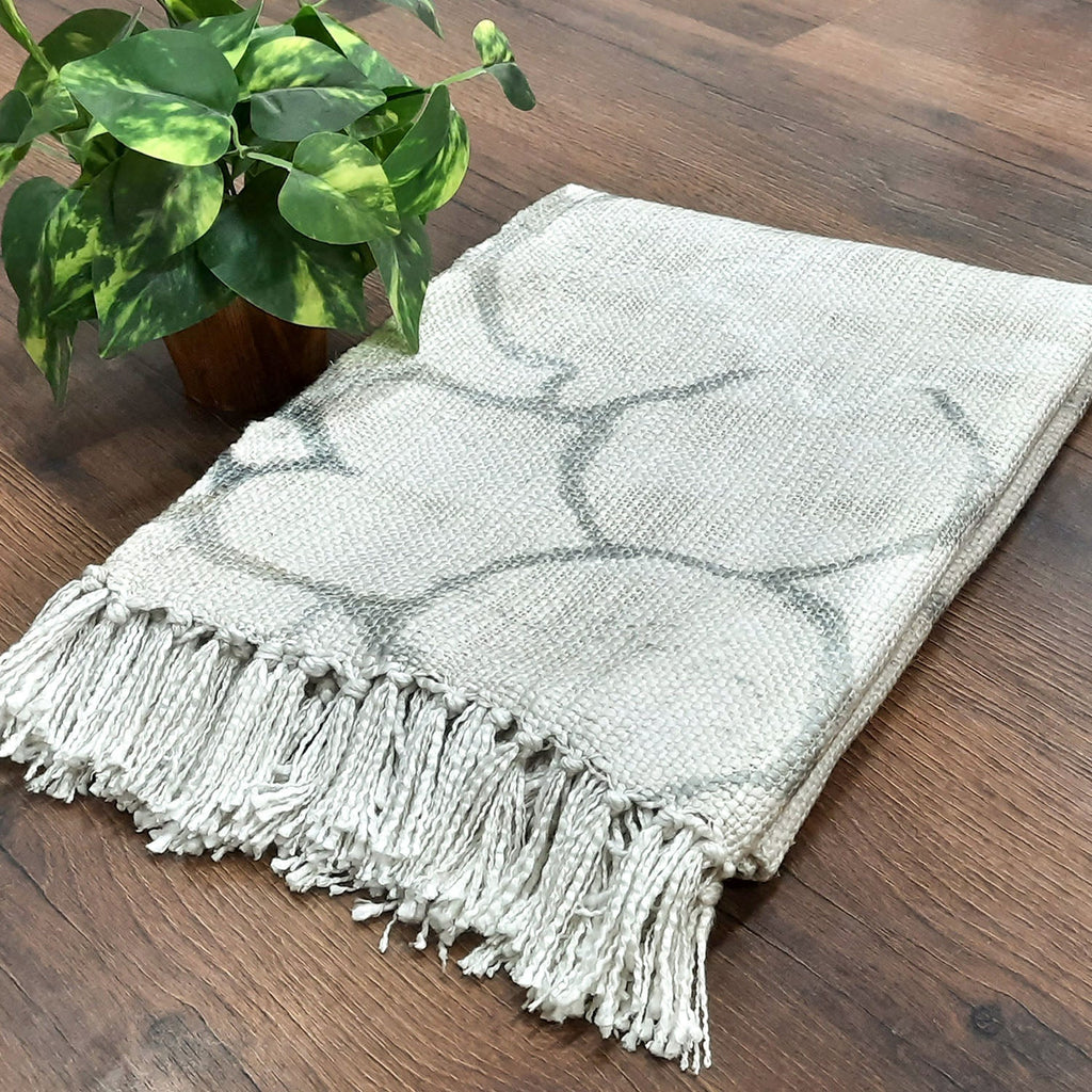 Storilane Beautiful Soft Sofa Throw | A must add to your living room | Modern Design Virgin Premium Polyester Slub Handloom Sofa Throw