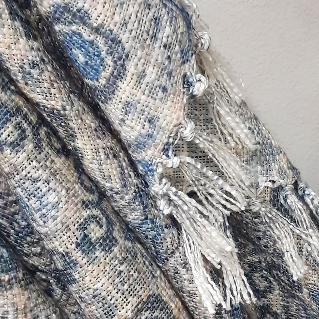 Storilane Beautiful Soft Sofa Throw | A must add to your living room | Traditional Double Design Virgin Premium Polyester Slub Handloom Sofa Throw
