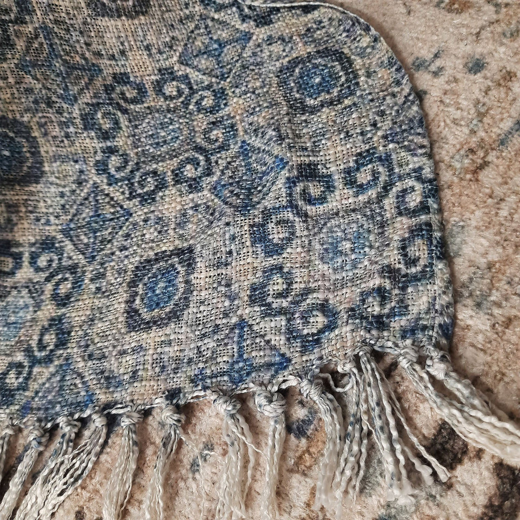 Storilane Beautiful Soft Sofa Throw | A must add to your living room | Traditional Double Design Virgin Premium Polyester Slub Handloom Sofa Throw