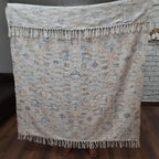 Storilane Beautiful Soft Sofa Throw | Abstract Modern Design | Virgin Premium Polyester Slub Handloom Sofa Throw