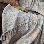 Storilane Beautiful Soft Sofa Throw | Abstract Modern Design | Virgin Premium Polyester Slub Handloom Sofa Throw