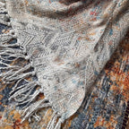Storilane Beautiful Soft Sofa Throw | Abstract Modern Design | Virgin Premium Polyester Slub Handloom Sofa Throw