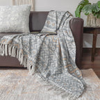 Storilane Beautiful Soft Sofa Throw | Boho Inspired Design Virgin Premium Polyester Slub Handloom Sofa Throw