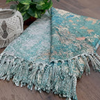 Storilane Beautiful Soft Sofa Throw | Calming Green Collection | Virgin Premium Polyester Slub Handloom Sofa Throw