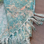 Storilane Beautiful Soft Sofa Throw | Calming Green Collection | Virgin Premium Polyester Slub Handloom Sofa Throw