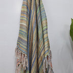 Storilane Beautiful Soft Sofa Throw | Double Design | Virgin Premium Polyester Slub Handloom Sofa Throw