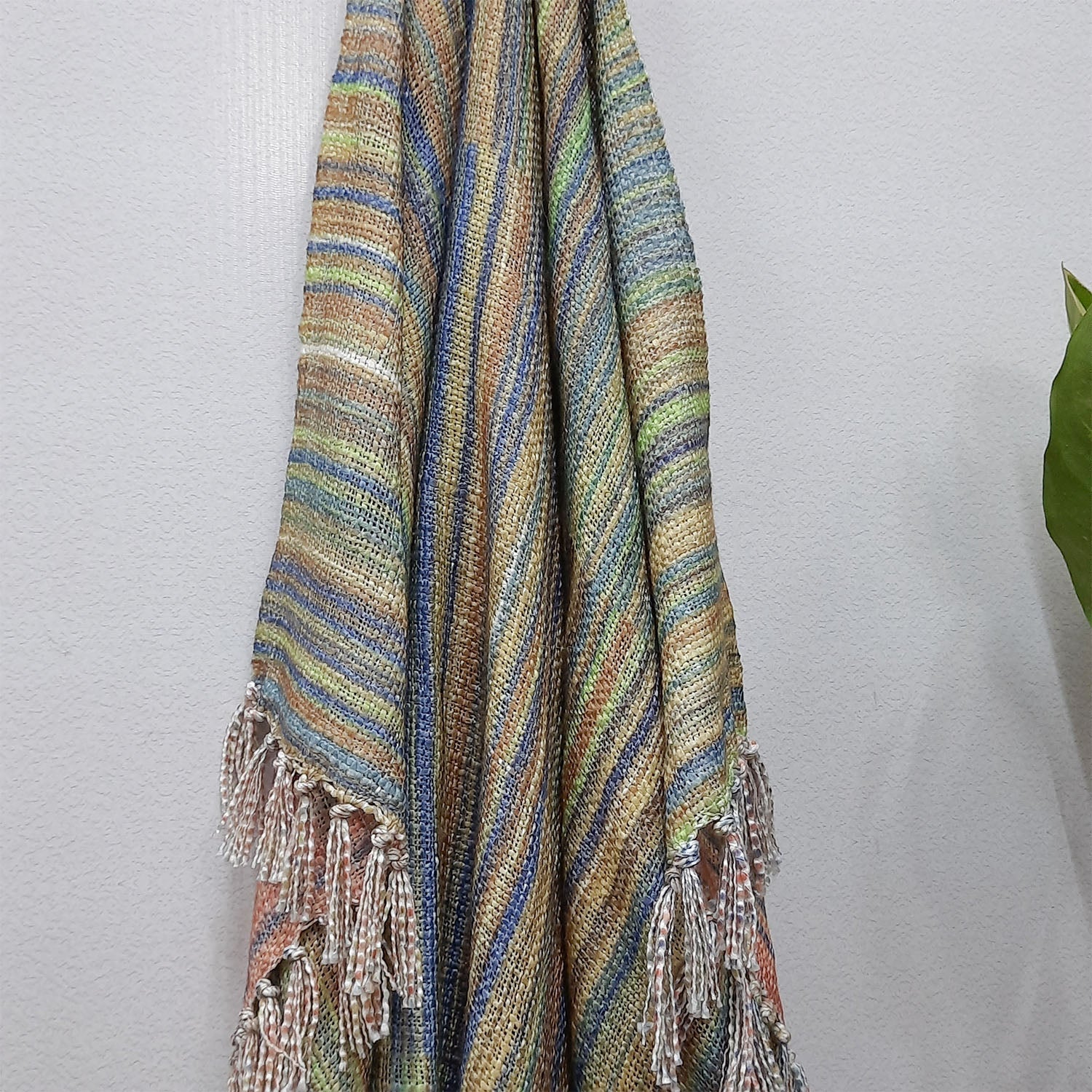 Storilane Beautiful Soft Sofa Throw | Double Design | Virgin Premium Polyester Slub Handloom Sofa Throw