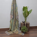 Storilane Beautiful Soft Sofa Throw | Double Design | Virgin Premium Polyester Slub Handloom Sofa Throw