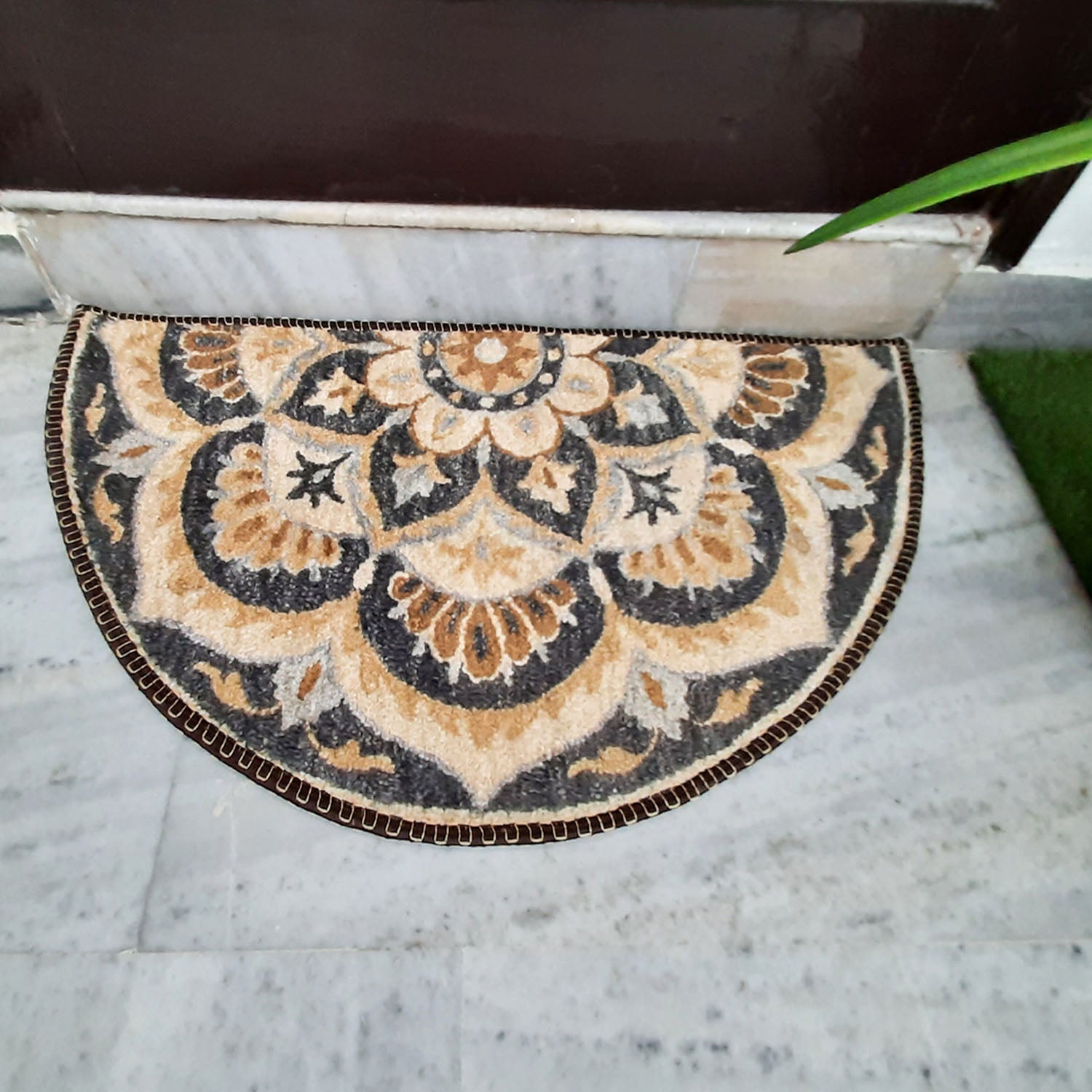 Storilane HandMade Floor Mats in Beautiful Rangoli Modern Design | Anti Slip, Durable & Washable | Outdoor & Indoor