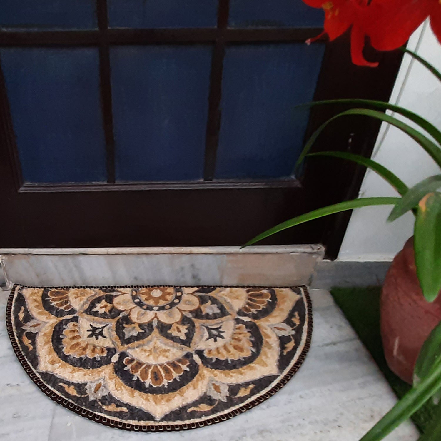 Storilane Floor Mats in Beautiful Rangoli Modern Design | Anti Slip, Durable & Washable | Outdoor & Indoor