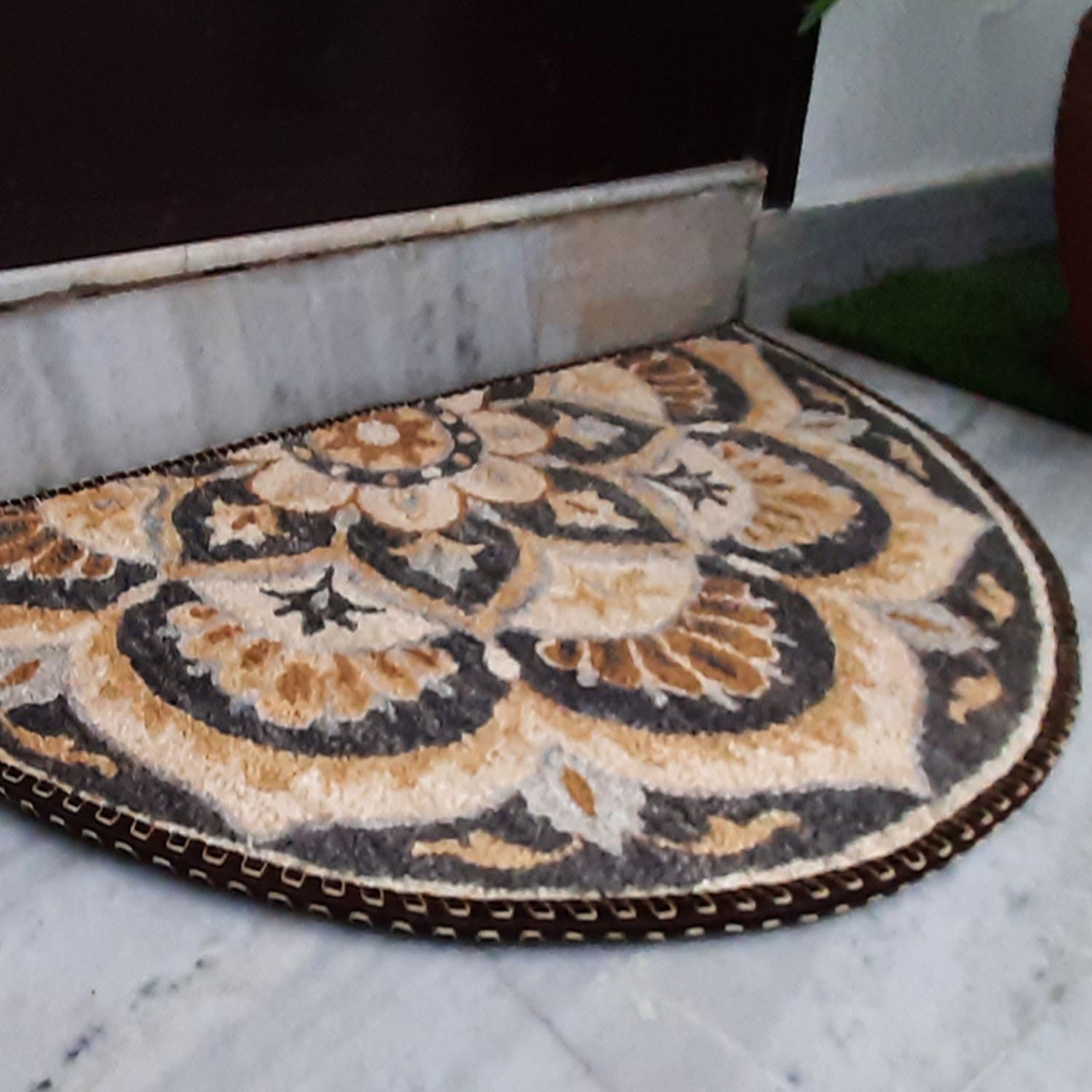 Storilane Floor Mats in Beautiful Rangoli Modern Design | Anti Slip, Durable & Washable | Outdoor & Indoor