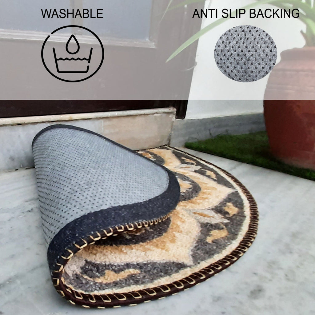 Storilane Floor Mats in Beautiful Rangoli Modern Design | Anti Slip, Durable & Washable | Outdoor & Indoor