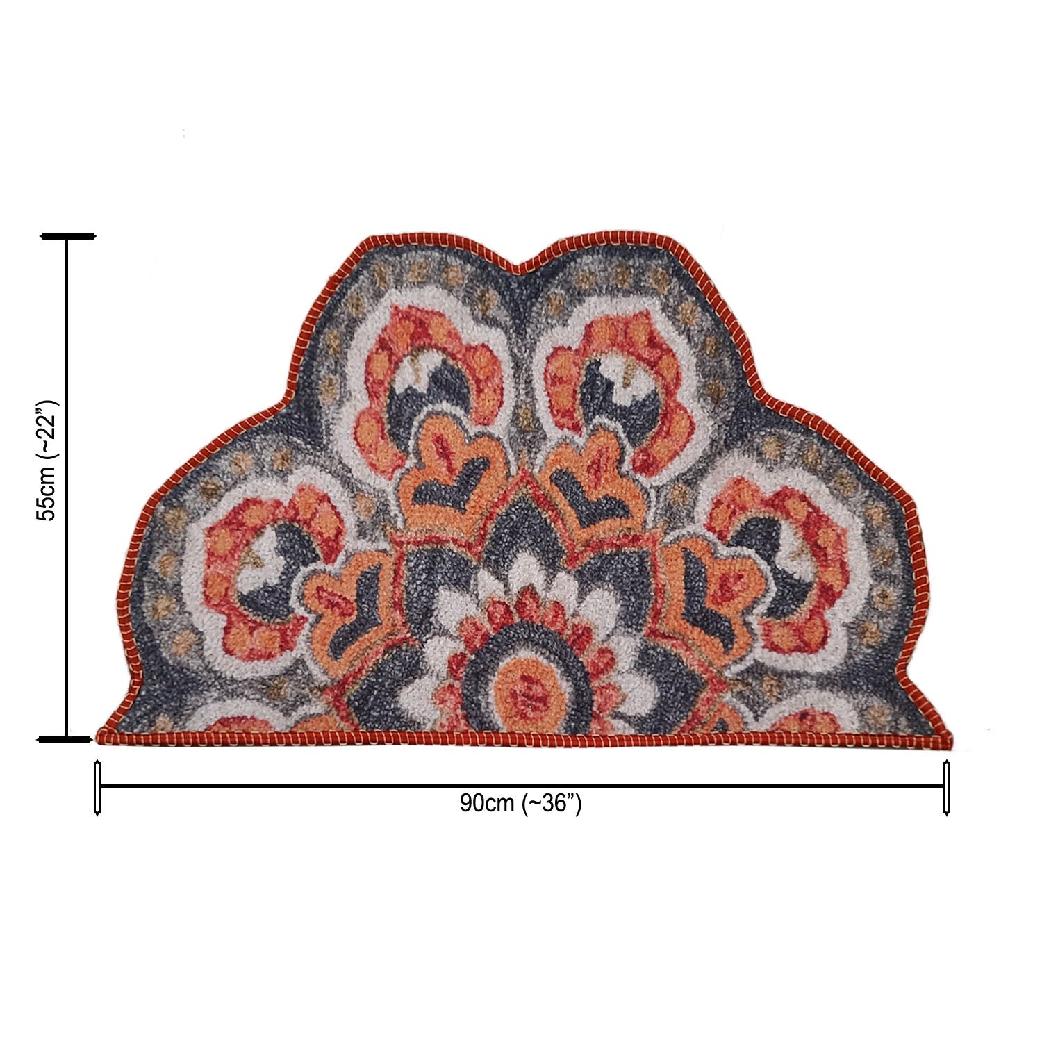 Storilane Floor Mats in Beautiful Rangoli Modern Petals Design | Anti Slip, Durable & Washable | Outdoor & Indoor