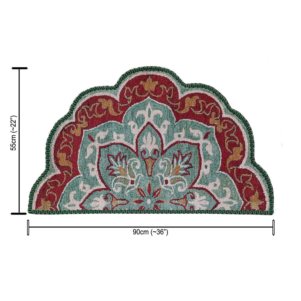 Storilane Floor Mats in Beautiful Rangoli Modern Petals Design | Anti Slip, Durable & Washable | Outdoor & Indoor