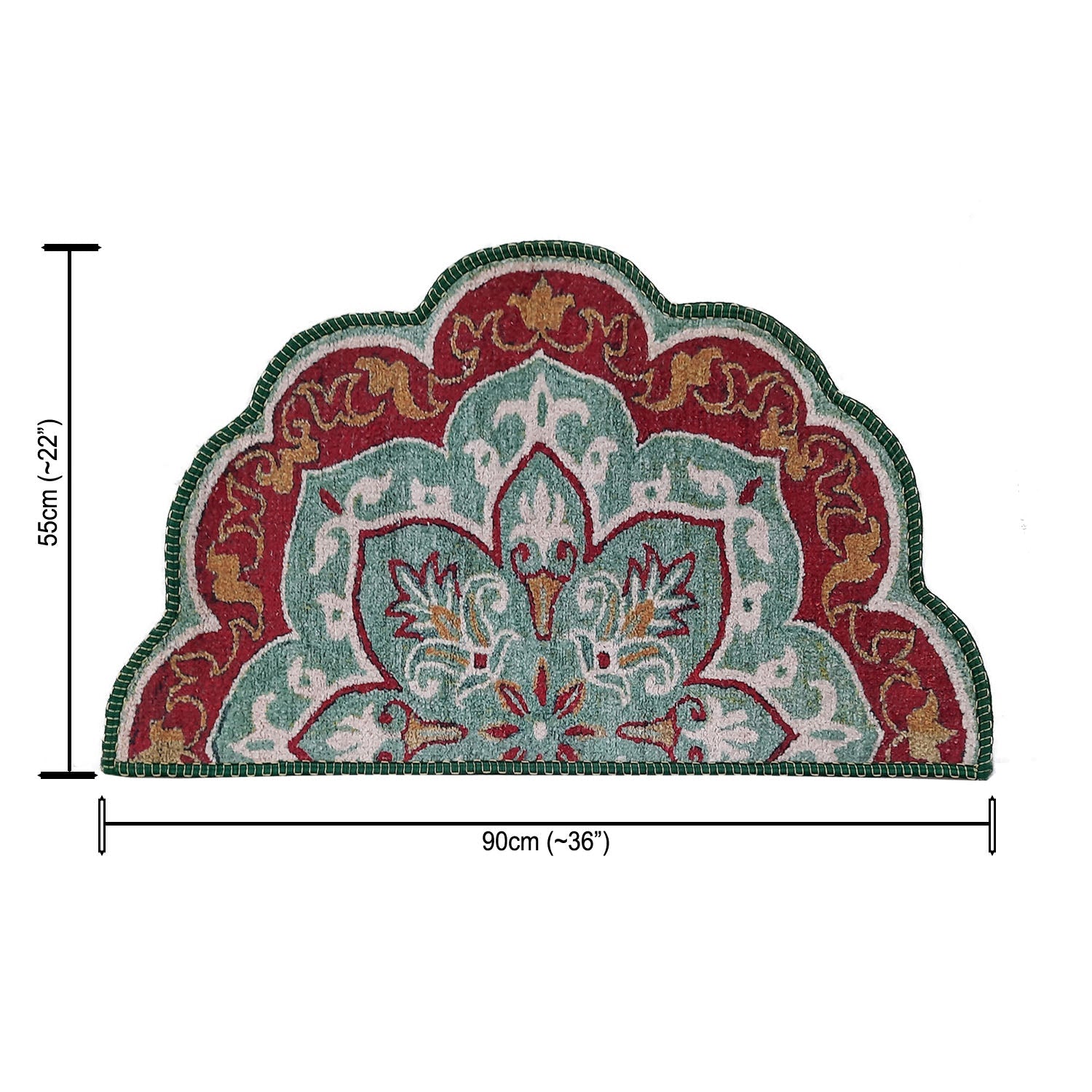 Storilane Floor Mats in Beautiful Rangoli Modern Petals Design | Anti Slip, Durable & Washable | Outdoor & Indoor