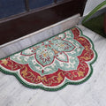 Storilane HandMade Floor Mats in Beautiful Rangoli Modern Petals Design | Anti Slip, Durable & Washable | Outdoor & Indoor