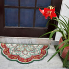 Storilane Floor Mats in Beautiful Rangoli Modern Petals Design | Anti Slip, Durable & Washable | Outdoor & Indoor