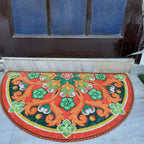Storilane Floor Mats in Beautiful Rangoli Design | Anti Slip, Durable & Washable | Outdoor & Indoor