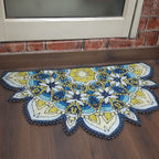 Storilane Floor Mats in Beautiful Rangoli Cutout Design | Anti Slip, Durable & Washable | Outdoor & Indoor