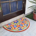 Storilane Floor Mats in Beautiful Traditional Rangoli Design | Anti Slip, Durable & Washable | Outdoor & Indoor