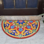 Storilane Floor Mats in Beautiful Traditional Rangoli Design | Anti Slip, Durable & Washable | Outdoor & Indoor