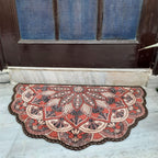 Storilane Floor Mats in Beautiful Rangoli Brown Design | Anti Slip, Durable & Washable | Outdoor & Indoor