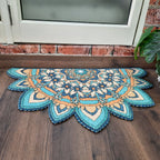 Storilane Floor Mats in Beautiful Traditional Rangoli Cutout Design | Anti Slip, Durable & Washable | Outdoor & Indoor