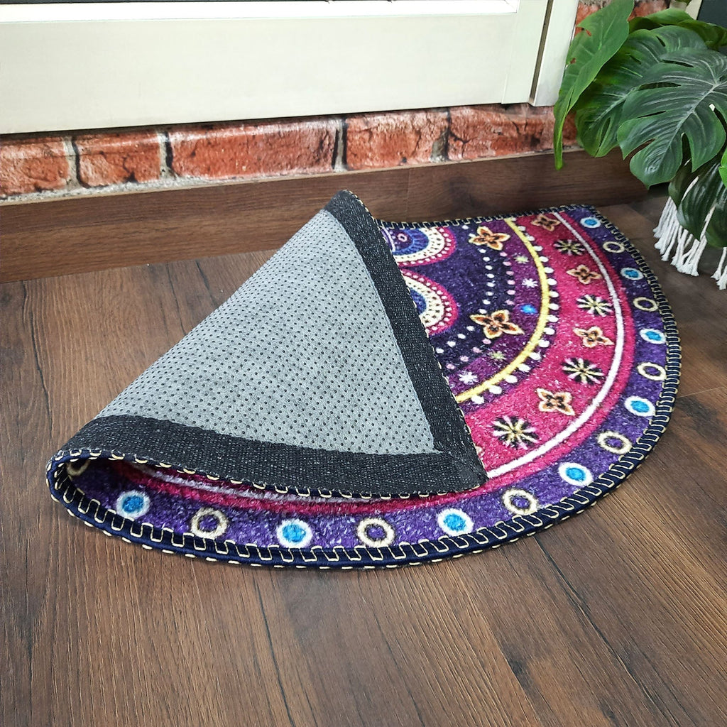 Storilane Floor Mats in Beautiful Traditional Rangoli Design | Anti Slip, Durable & Washable | Outdoor & Indoor