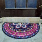 Storilane Floor Mats in Beautiful Traditional Rangoli Design | Anti Slip, Durable & Washable | Outdoor & Indoor
