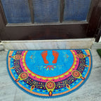 Storilane Floor Mats in Beautiful Traditional Lakshmi Padma (Feet) Design | Anti Slip, Durable & Washable | Outdoor & Indoor