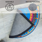 Storilane Floor Mats in Beautiful Traditional Lakshmi Padma (Feet) Design | Anti Slip, Durable & Washable | Outdoor & Indoor